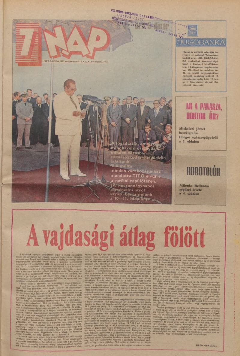 7 Nap, 32. évf. 1977. szeptember 16. 37. sz. 1–16. oldal