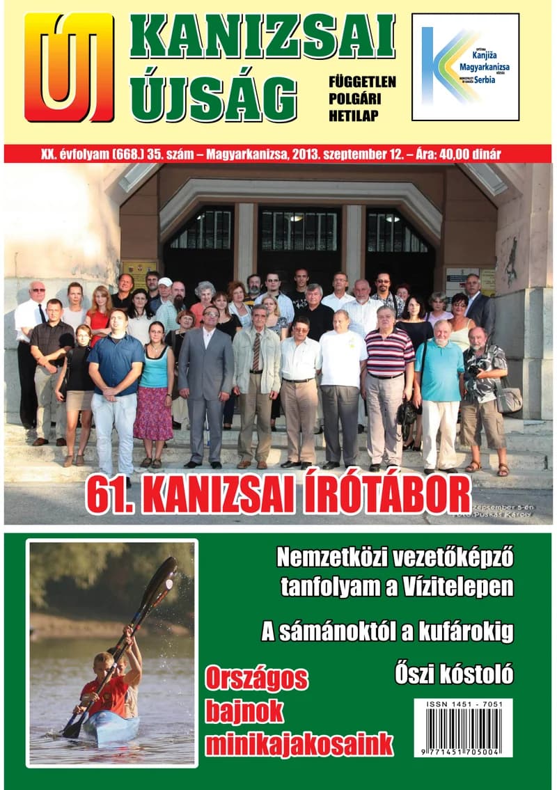 Új Kanizsai Újság, 20. évf. 2013. szeptember 12. 35. sz.