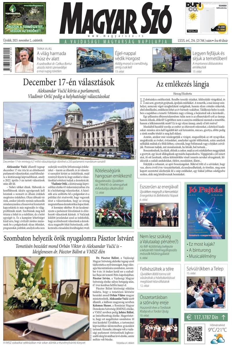 Magyar Szó, 80. évf. 2023. november 2. 254. sz. 1–20. oldal