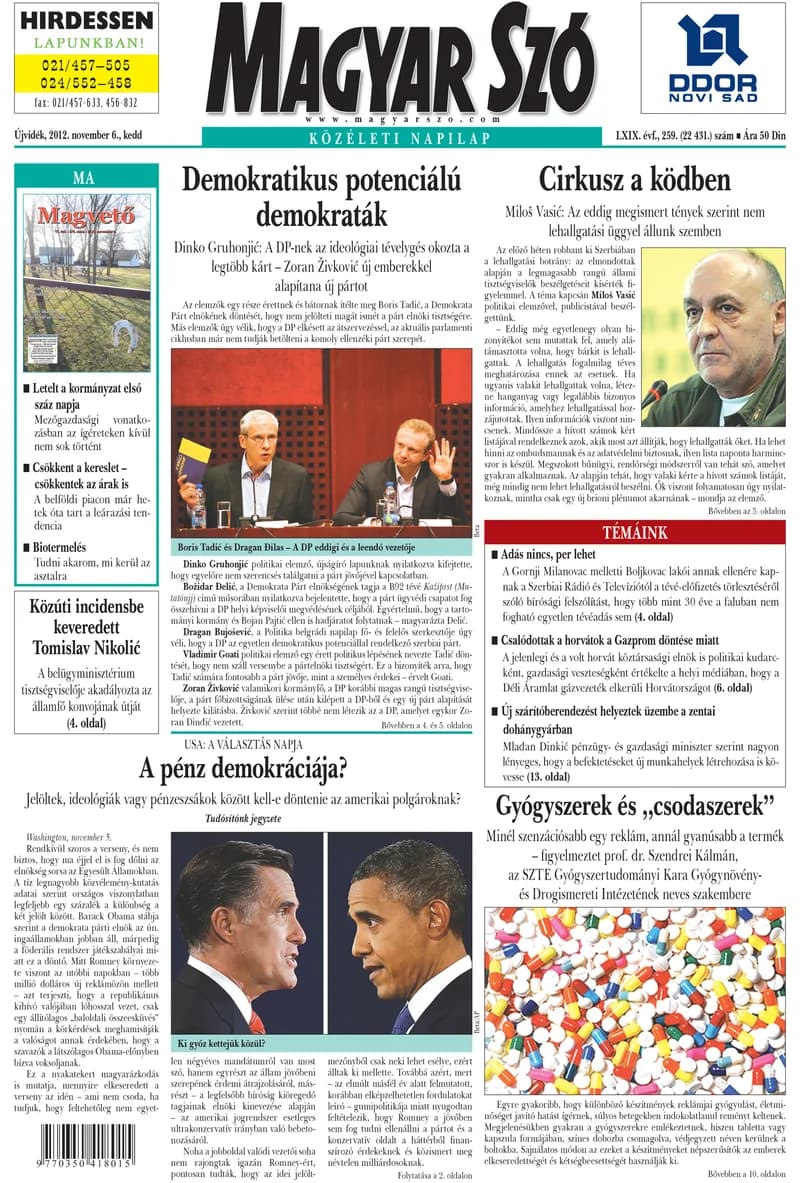 Magyar Szó, 69. évf. 2012. november 6. 259. sz. 1–20. oldal