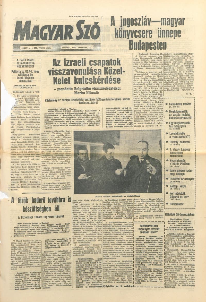 Magyar Szó, 24. évf. 1967. december 23. 351. sz. 1–12. oldal