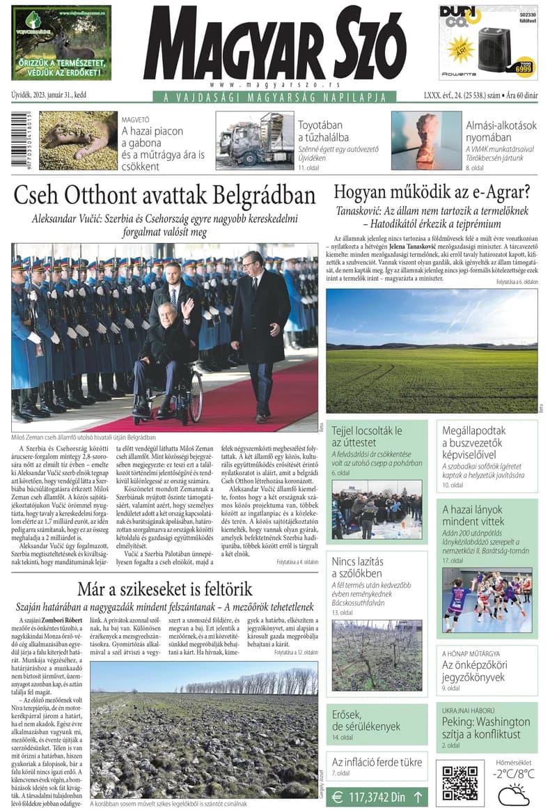 Magyar Szó, 80. évf. 2023. január 31. 24. sz. 1–20. oldal
