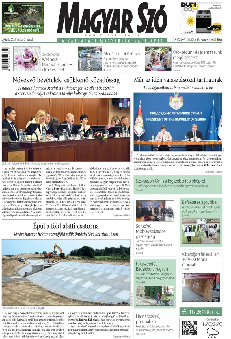 Magyar Szó, 80. évf. 2023. június 9. 129. sz. 1–16. oldal