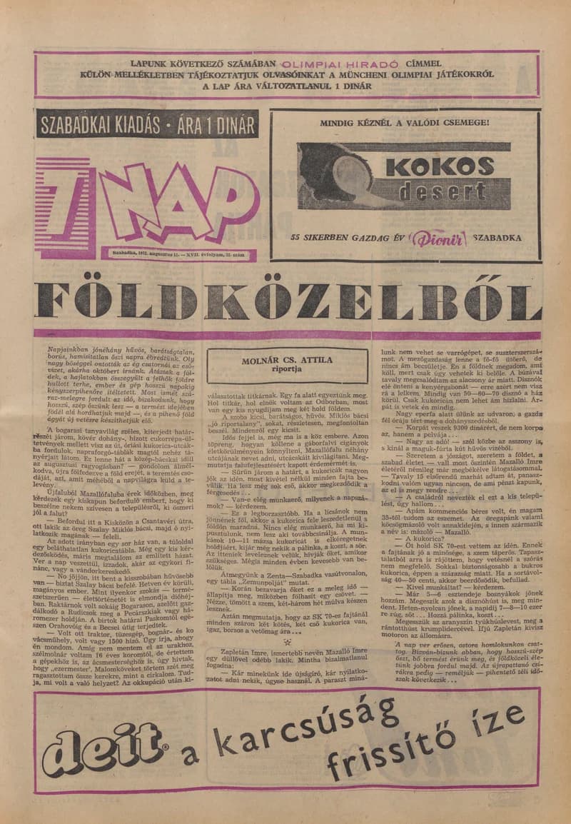 7 Nap, 27. évf. 1972. augusztus 11. 32. sz. 1–24. oldal