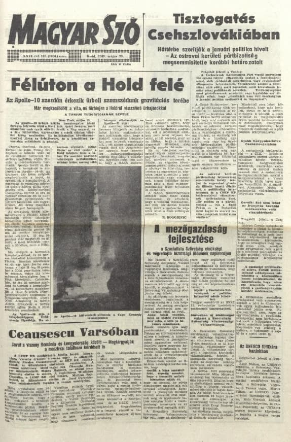 Magyar Szó, 26. évf. 1969. május 20. 136. sz. 1–16. oldal