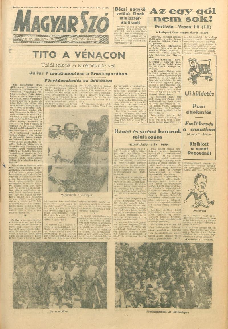 Magyar Szó, 13. évf. 1956. július 9. 184. sz. 1–10. oldal