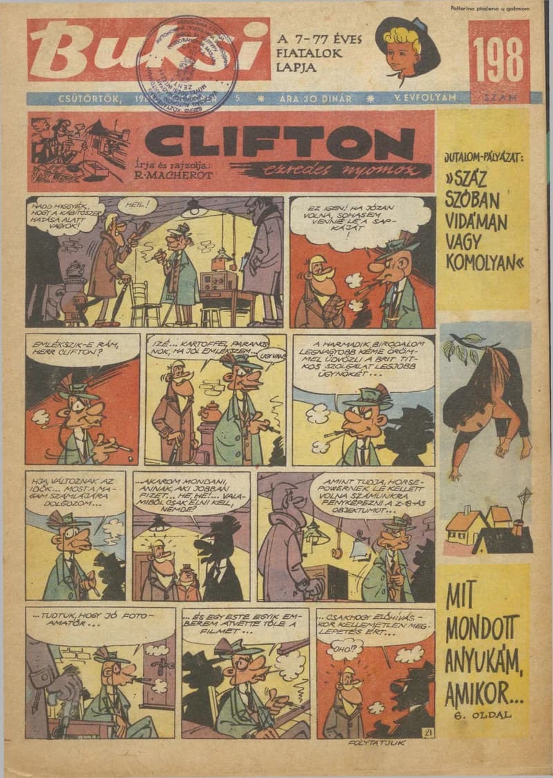 Buksi, 5. évf. 1961. október 5. 198. sz.