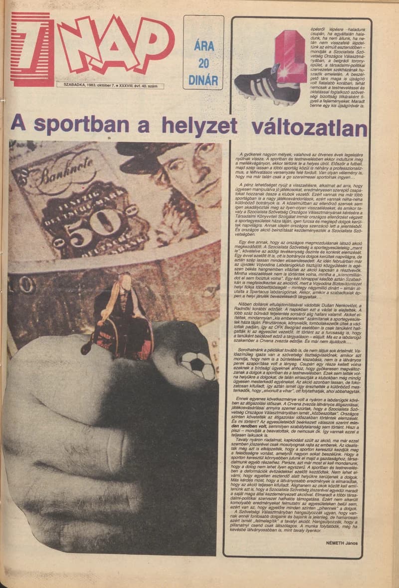 7 Nap, 38. évf. 1983. október 7. 40. sz. 1–12. oldal