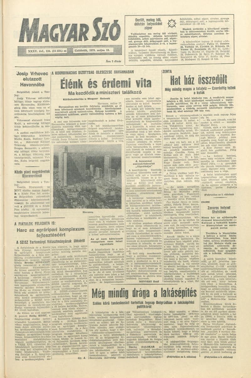 Magyar Szó, 35. évf. 1978. május 18. 134. sz. 1–24. oldal