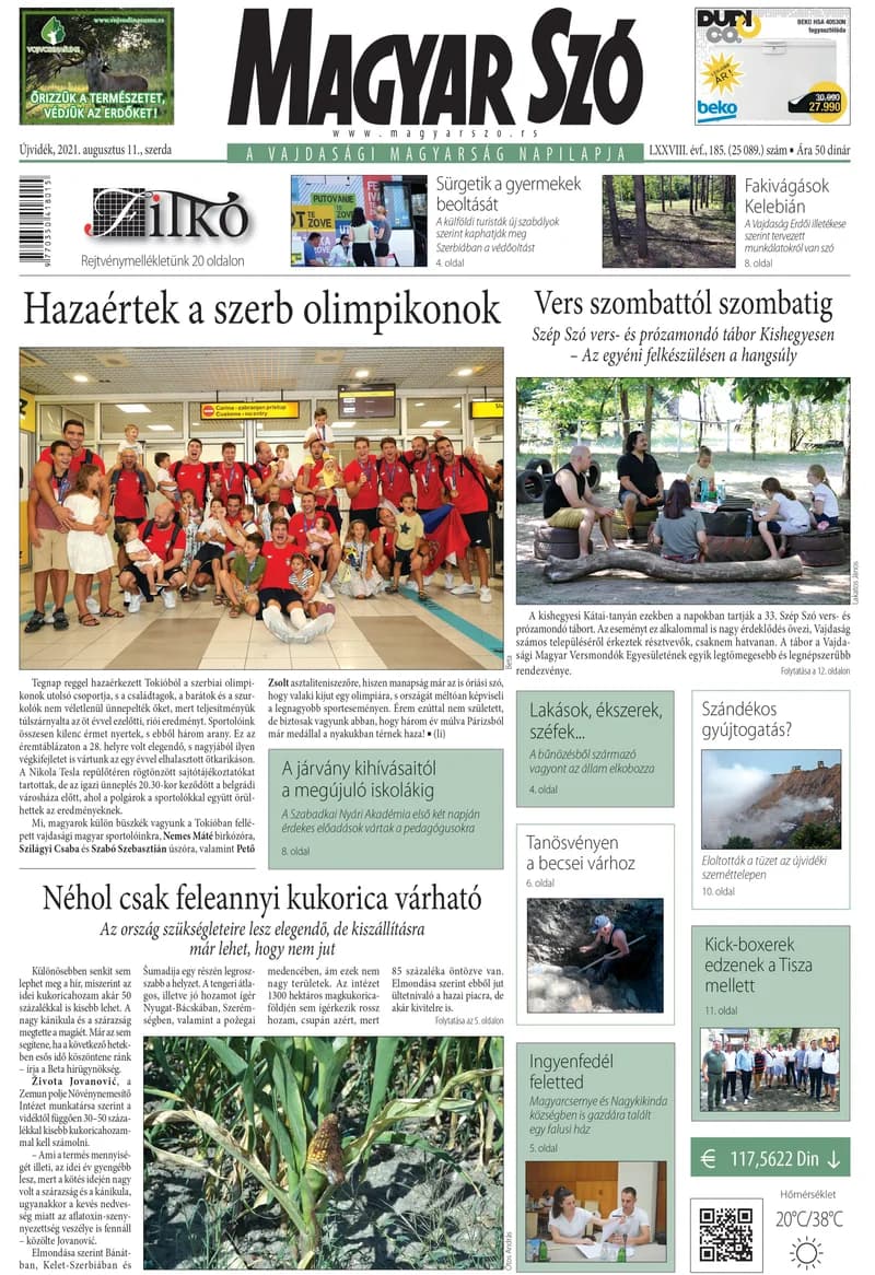 Magyar Szó, 78. évf. 2021. augusztus 11. 185. sz. 1–16. oldal