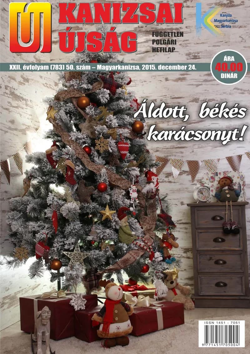 Új Kanizsai Újság, 22. évf. 2015. december 24. 50. sz.