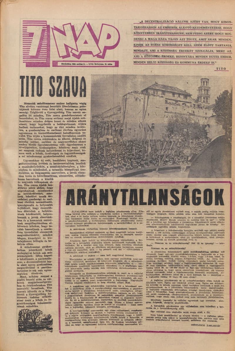 7 Nap, 17. évf. 1962. május 11. 18. sz. 1–20. oldal
