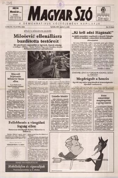 Magyar Szó, 58. évf. 2001. április 3. 78. sz. 1–16. oldal