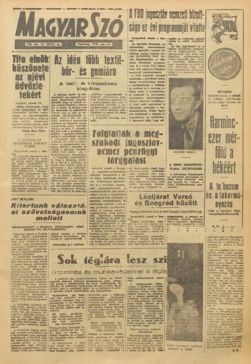 Magyar Szó, 13. évf. 1956. január 15. 12. sz. 1–18. oldal