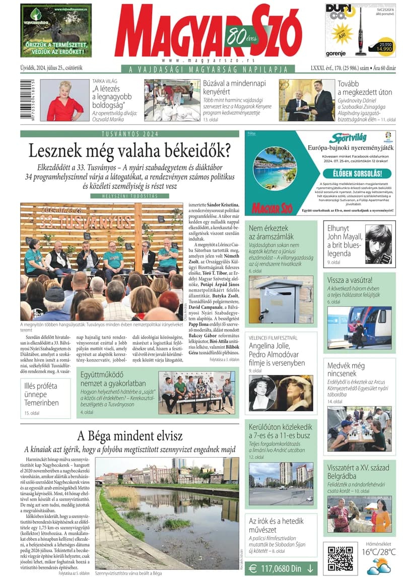 Magyar Szó, 81. évf. 2024. július 25. 170. sz. 1–20. oldal