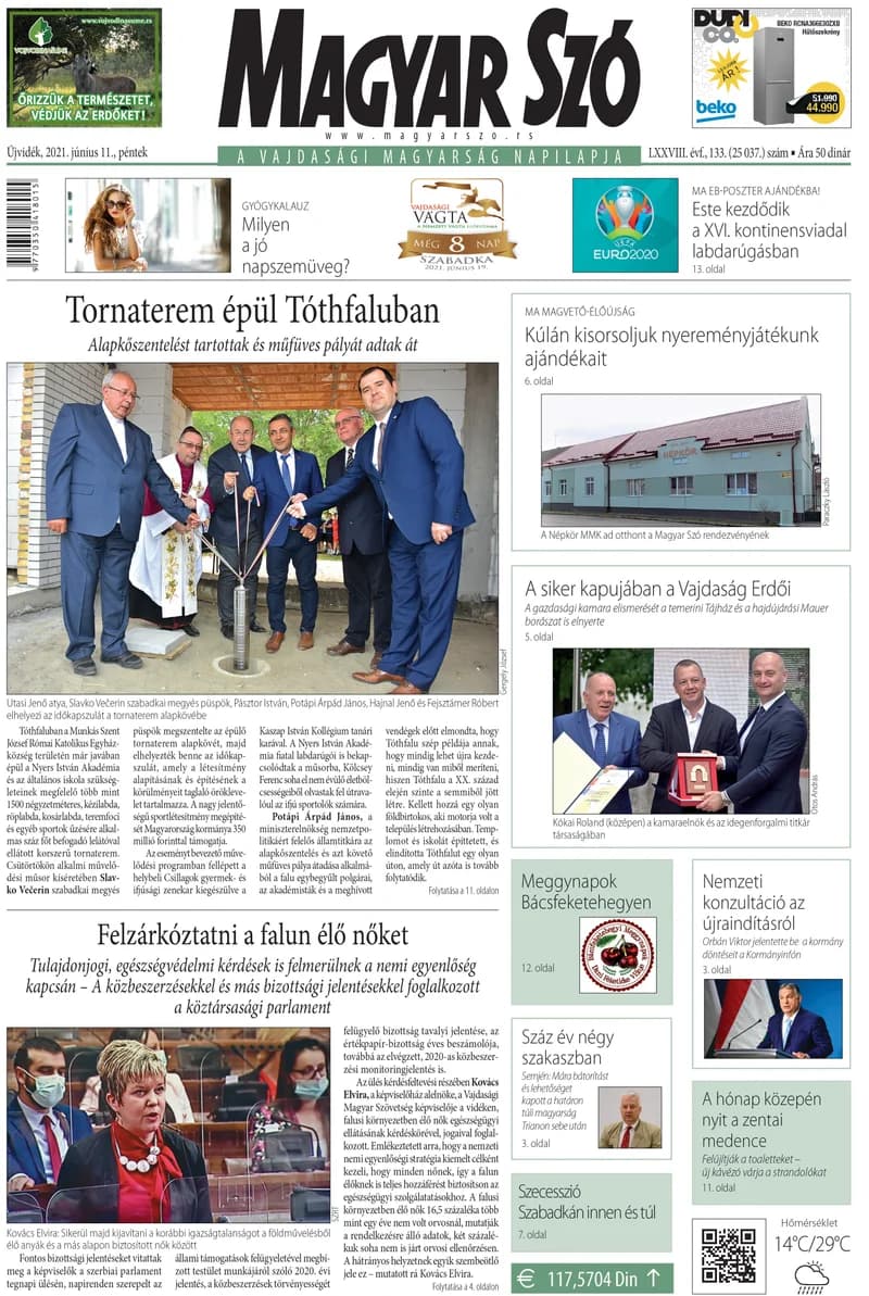 Magyar Szó, 78. évf. 2021. június 11. 133. sz. 1–16. oldal