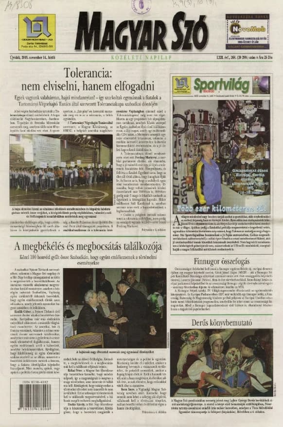 Magyar Szó, 62. évf. 2005. november 14. 268. sz. 1–12. oldal