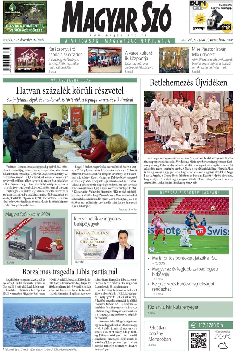 Magyar Szó, 80. évf. 2023. december 18. 293. sz. 1–16. oldal
