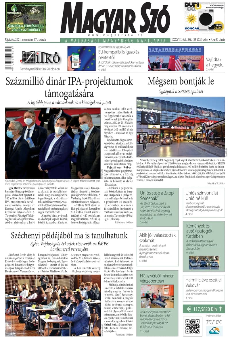 Magyar Szó, 78. évf. 2021. november 17. 268. sz. 1–16. oldal