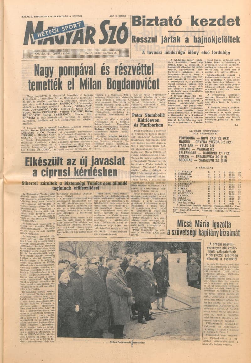 Magyar Szó, 21. évf. 1964. március 2. 61. sz. 1–16. oldal