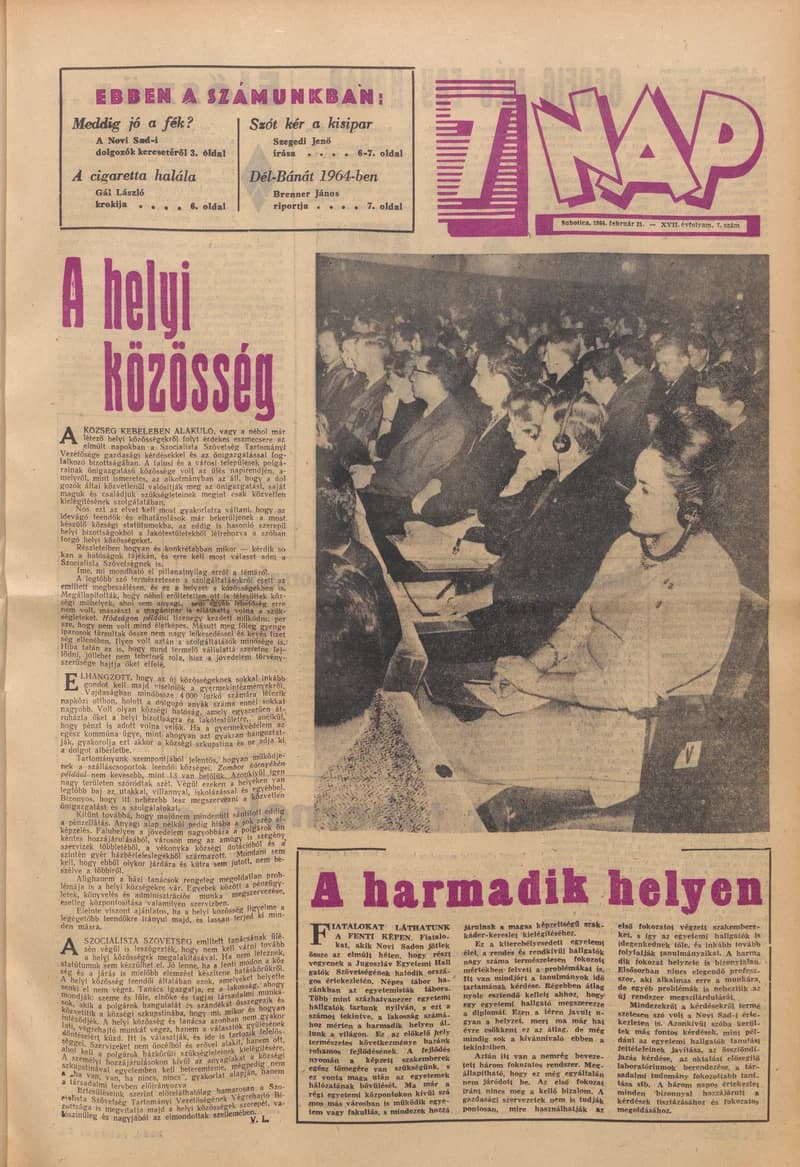 7 Nap, 19. évf. 1964. február 21. 7. sz. 1–24. oldal