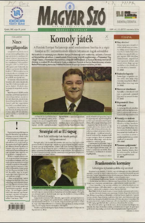 Magyar Szó, 64. évf. 2007. május 18. 113. sz. 1–20. oldal