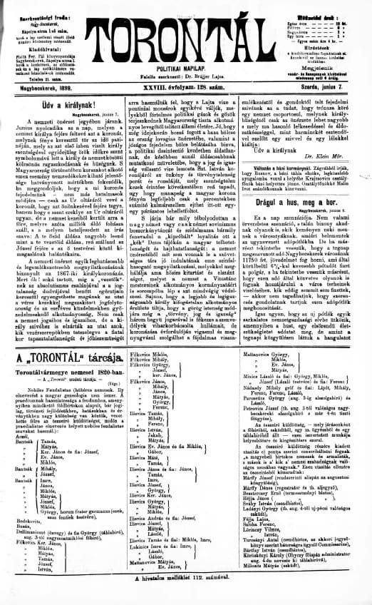 Torontál, 28. évf. 1899. június 7. 128. sz.