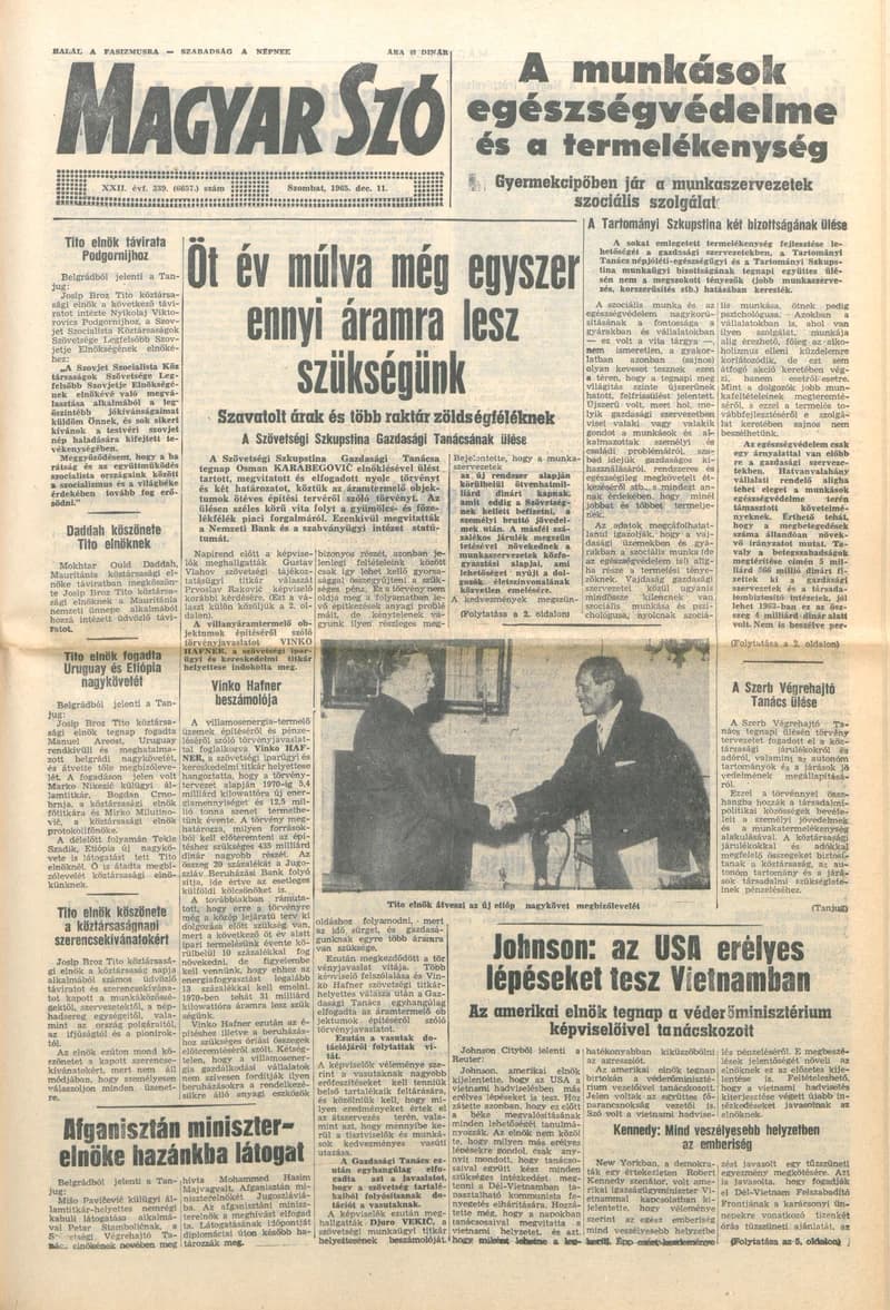 Magyar Szó, 22. évf. 1965. december 11. 339. sz.