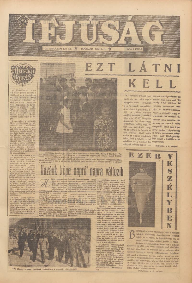 Ifjúság, 11. évf. 1955. október 1. 520. sz.
