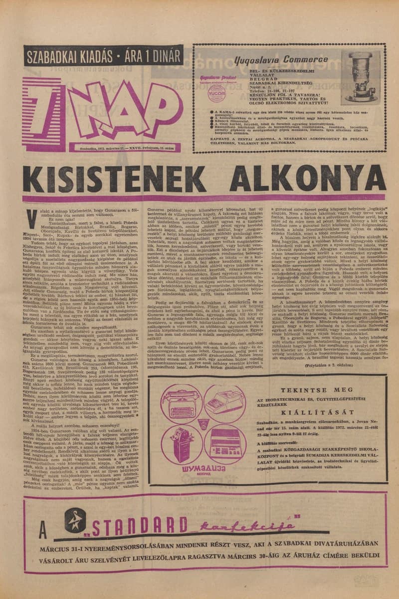 7 Nap, 27. évf. 1972. március 17. 11. sz. 1–28. oldal