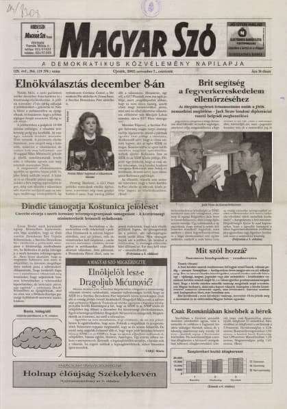 Magyar Szó, 59. évf. 2002. november 7. 264. sz. 1–16. oldal