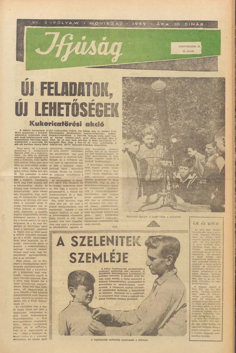 Ifjúság, 15. évf. 1959. szeptember 17. 38. sz.