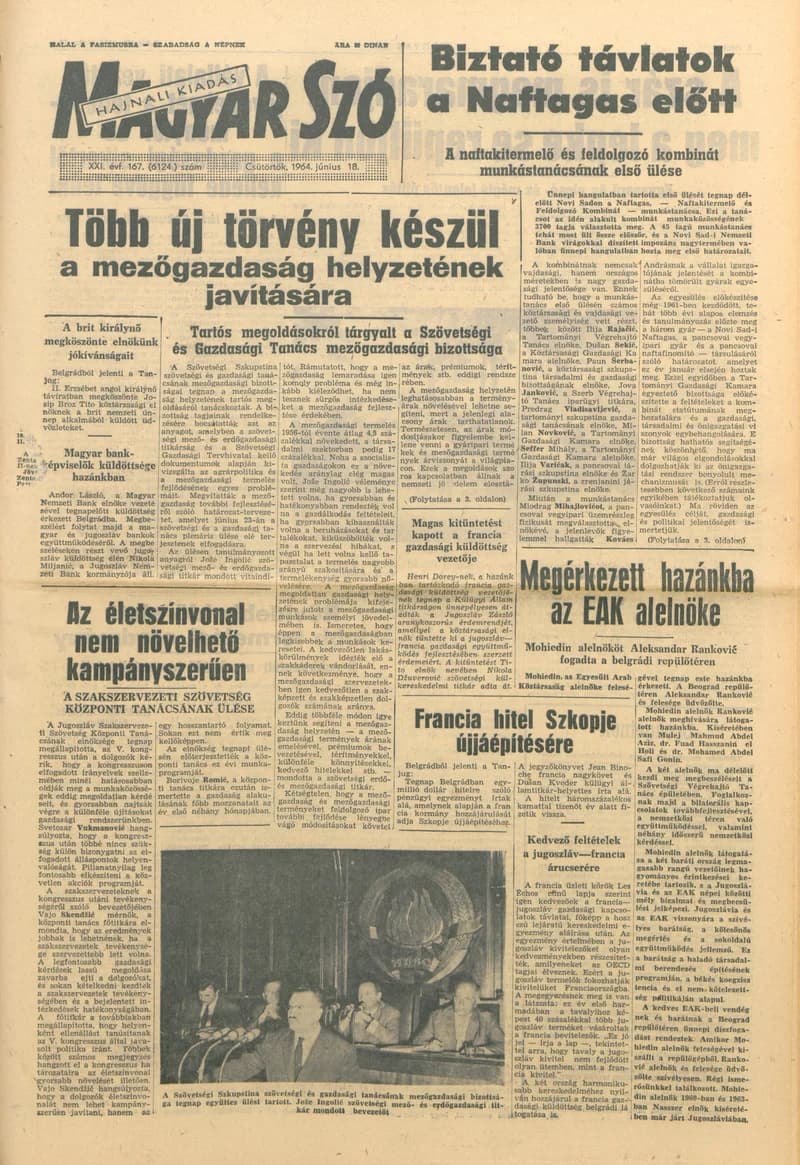 Magyar Szó, 21. évf. 1964. június 18. 167. sz. 1–14. oldal