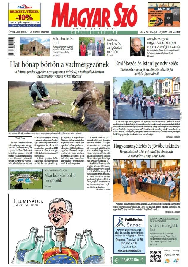 Magyar Szó, 75. évf. 2018. július 21. – 22. 167. sz. 1–44. oldal