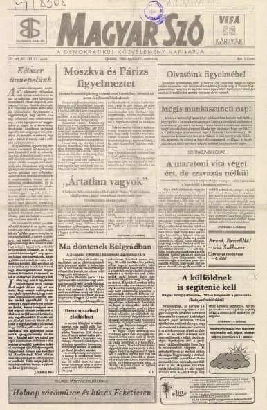 Magyar Szó, 52. évf. 1995. április 27. 97. sz. 1–16. oldal