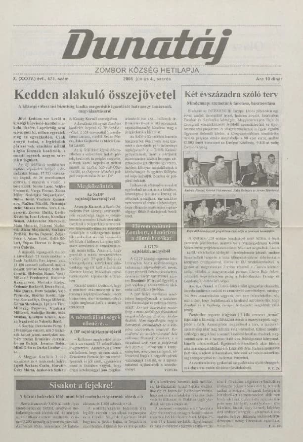 Dunatáj, 10. évf. 2008. június 4. 478. sz.