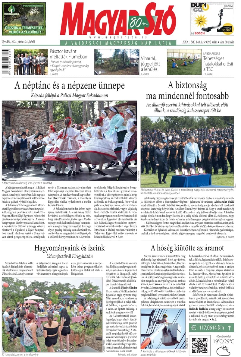 Magyar Szó, 81. évf. 2024. június 24. 143. sz. 1–16. oldal