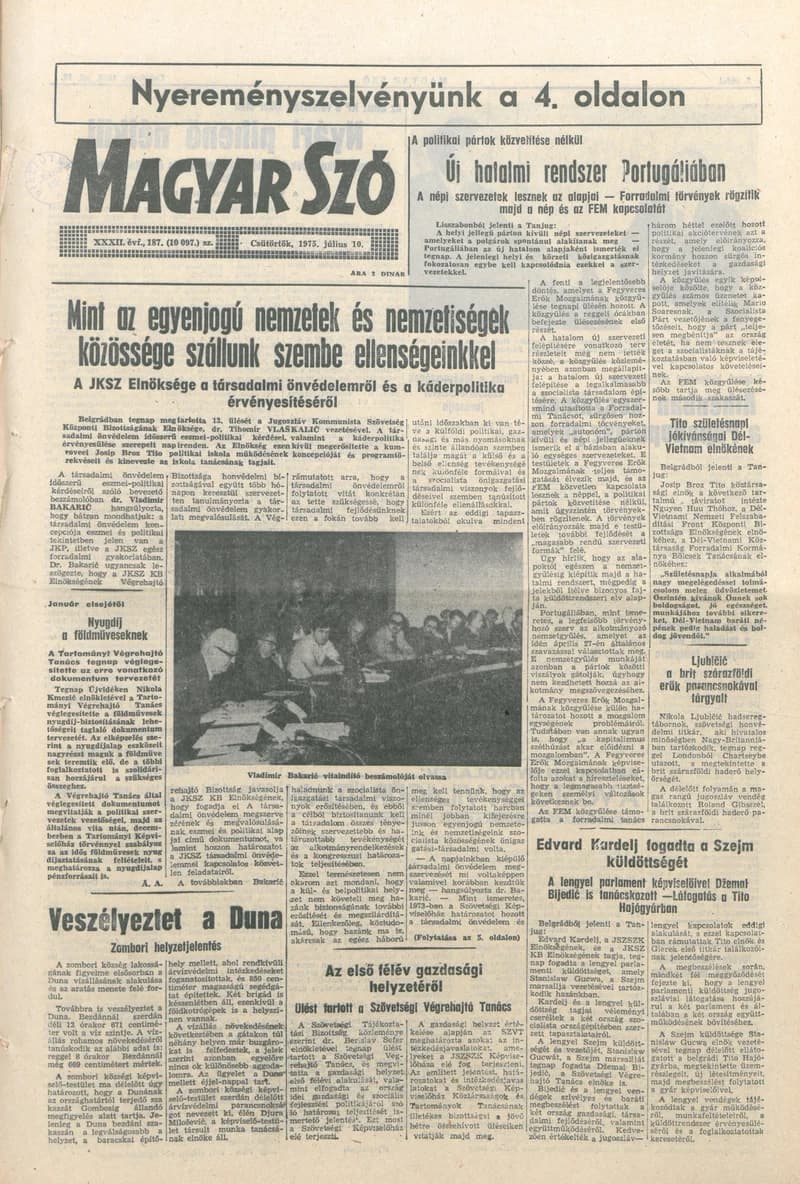 Magyar Szó, 32. évf. 1975. július 10. 187. sz.