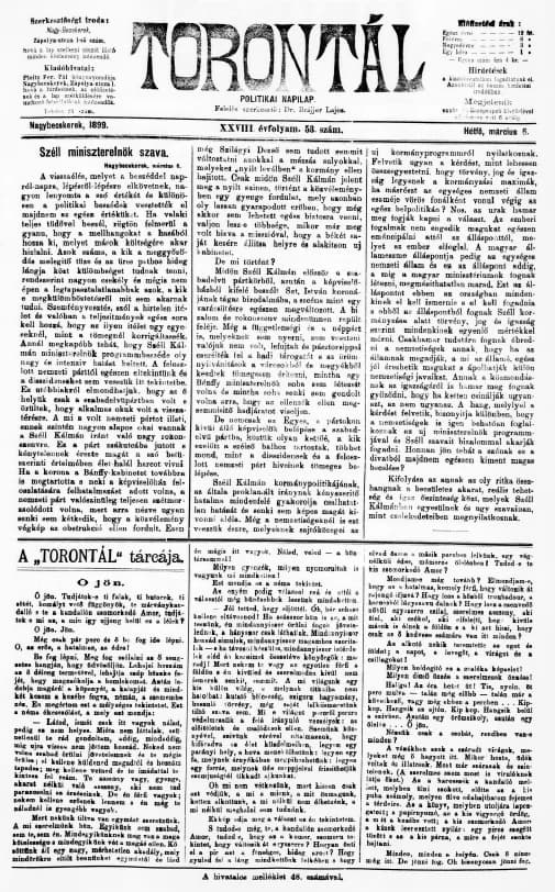 Torontál, 28. évf. 1899. március 6. 53. sz.