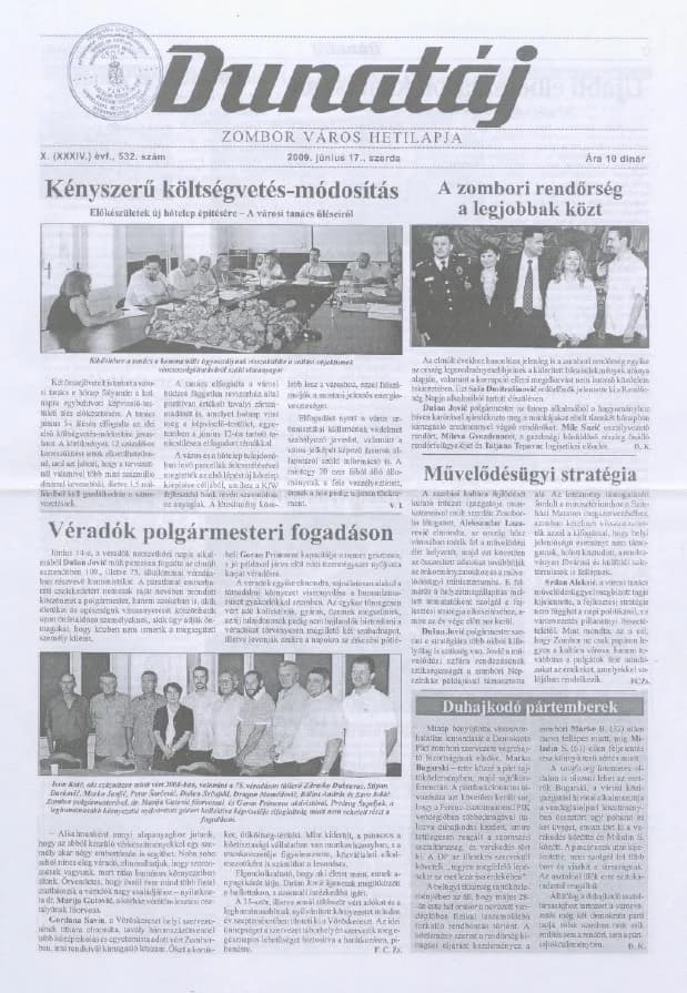 Dunatáj, 11. évf. 2009. június 17. 532. sz.