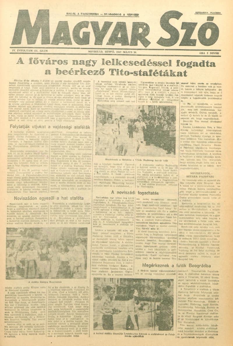 Magyar Szó, 4. évf. 1947. május 26. 131. sz. 1–4. oldal