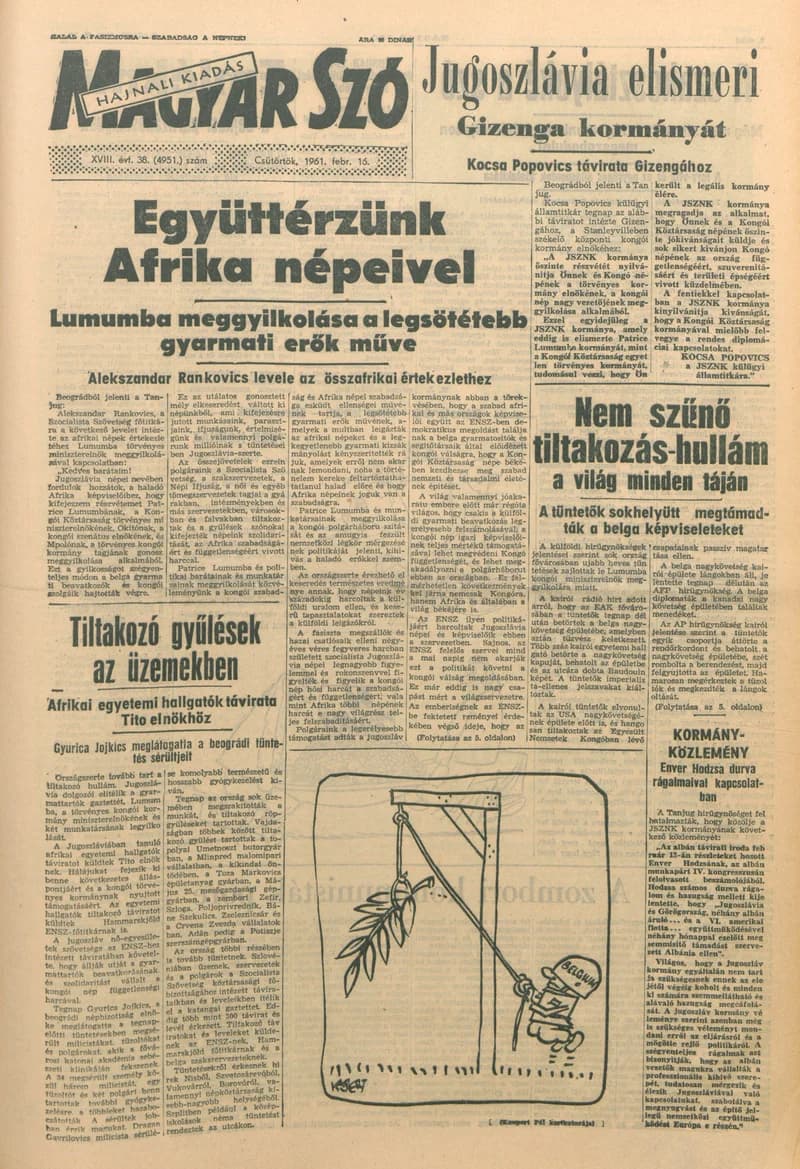 Magyar Szó, 18. évf. 1961. február 16. 38. sz. 1–12. oldal