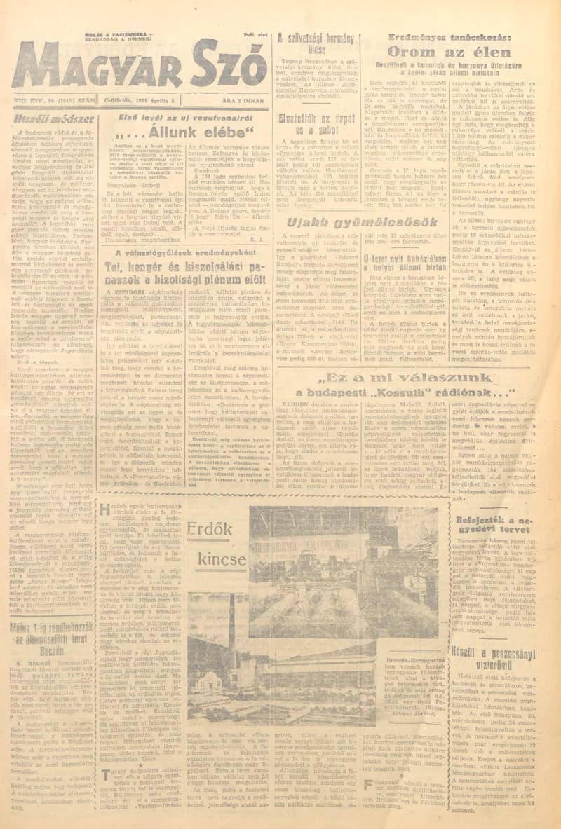 Magyar Szó, 8. évf. 1951. április 5. 80. sz. 1–4. oldal