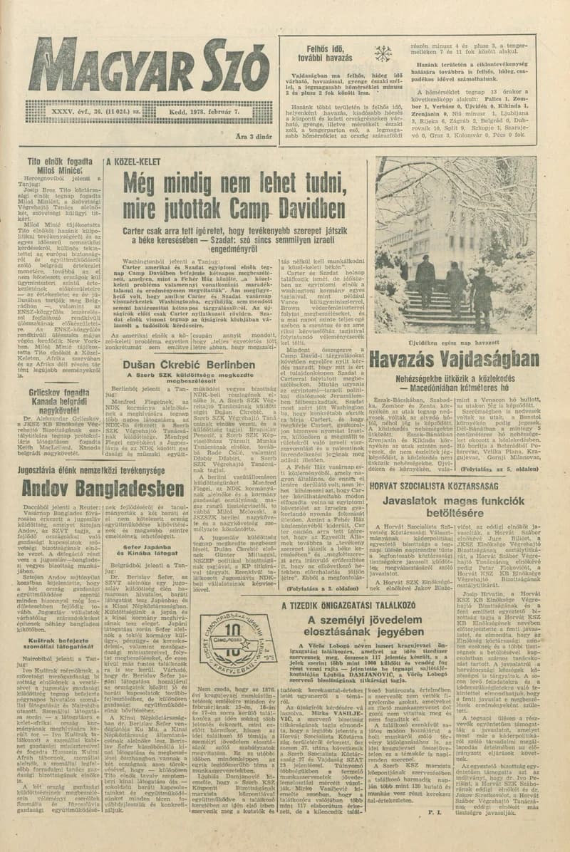 Magyar Szó, 35. évf. 1978. február 7. 36. sz. 1–20. oldal