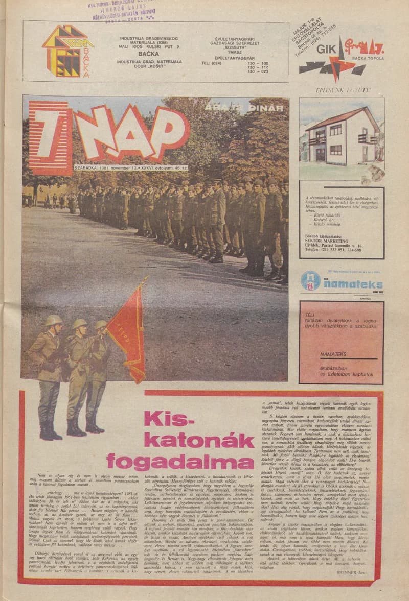 7 Nap, 36. évf. 1981. november 13. 46. sz. 1–16. oldal