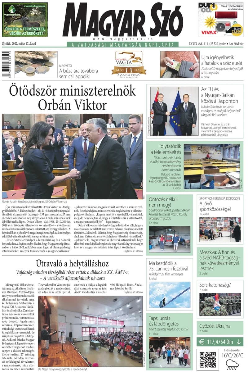 Magyar Szó, 79. évf. 2022. május 17. 111. sz. 1–20. oldal