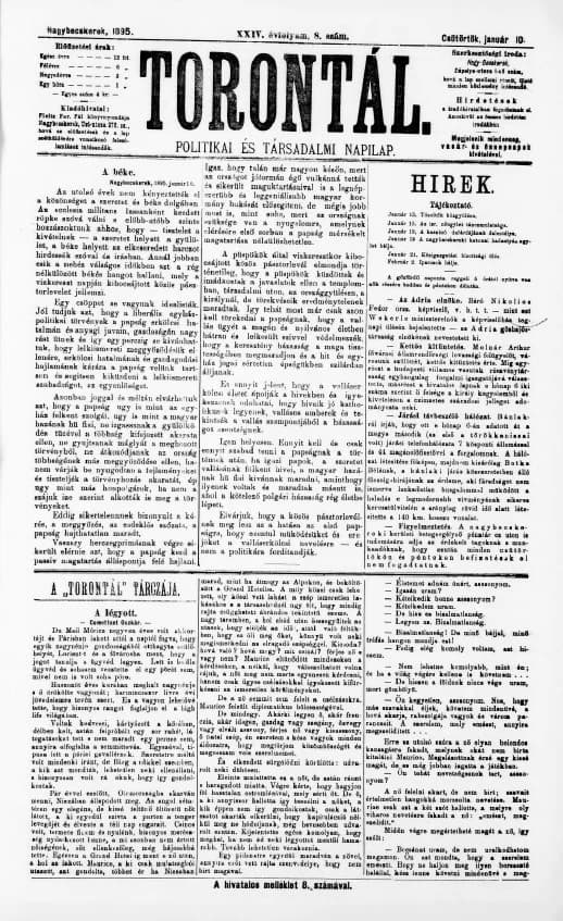 Torontál, 24. évf. 1895. január 10. 8. sz.