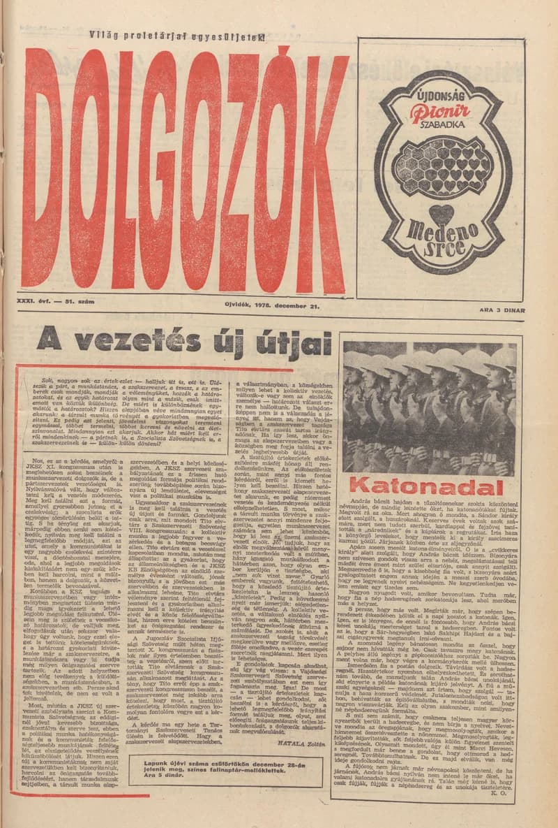 Dolgozók, 32. évf. 1978. december 21. 51. sz.