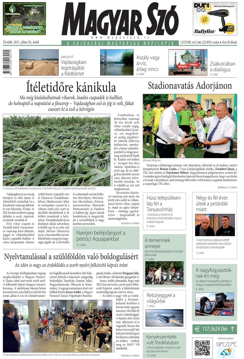 Magyar Szó, 78. évf. 2021. július 20. 166. sz. 1–20. oldal