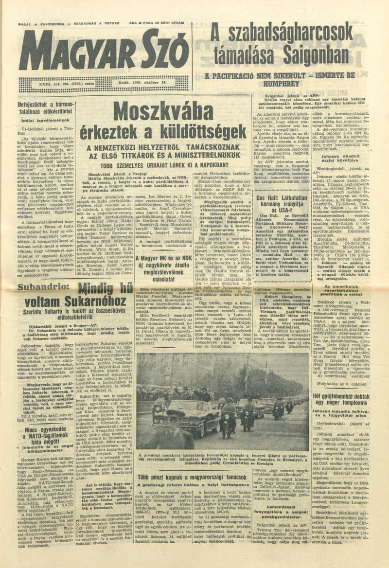 Magyar Szó, 23. évf. 1966. október 18. 286. sz.